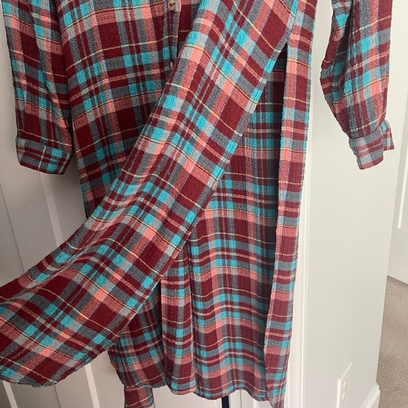 Pilcro Anthropologie Buttom Down Top Duster Side Slit Tunic - Picture 5 of 7